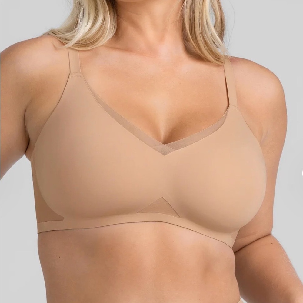 Honeylove Crossover Seamless Everyday Wireless Bra– XL – Nude